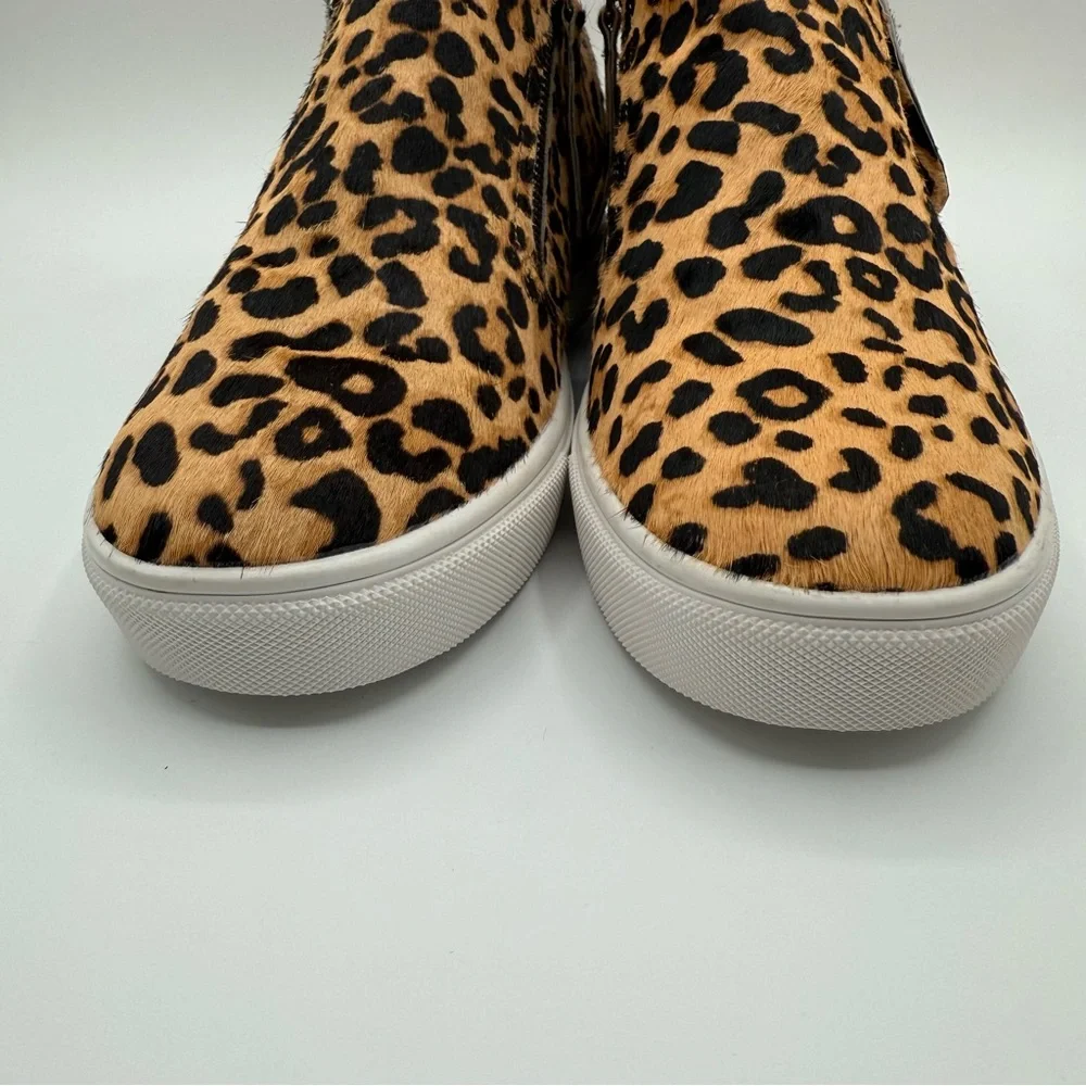 Steve MaddenWomen's Caliber Wedge Sneakers Leopard Print High-Top Sneakers SZ 10 - Picture 16 of 16